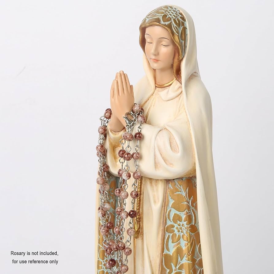 【特大90cm超希少美品】✞ファティマの聖母マリア像　家庭祭壇用　宗教彫刻 特大90cm超希少】✞ファティマの聖母マリア像 家庭祭壇用 宗教彫刻